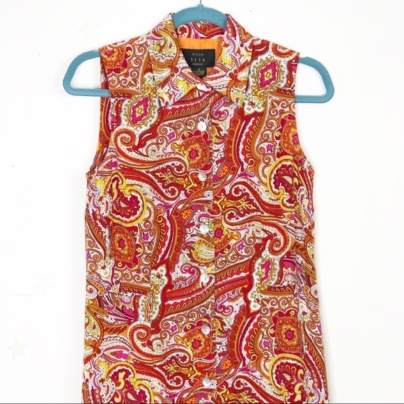 Moda Seta silk Paisley print shirt dress - Picture 15 of 16